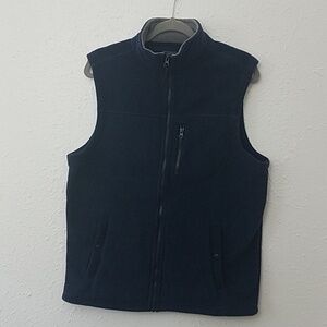 𝅺G H Bass & Co blue fleece vest sz small NWT